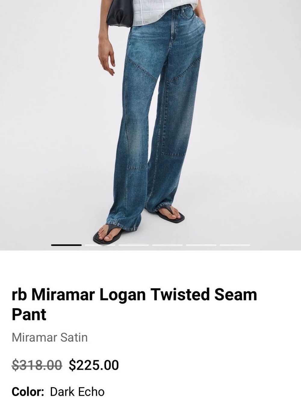 rag & bone Miramar Logan Twisted-Seam Pant - Dark Echo Blue